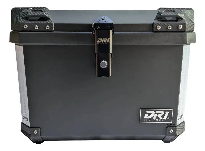 Baúl Maletero Moto Dr1 70 Litros Desmontable Con Espaldar Negro