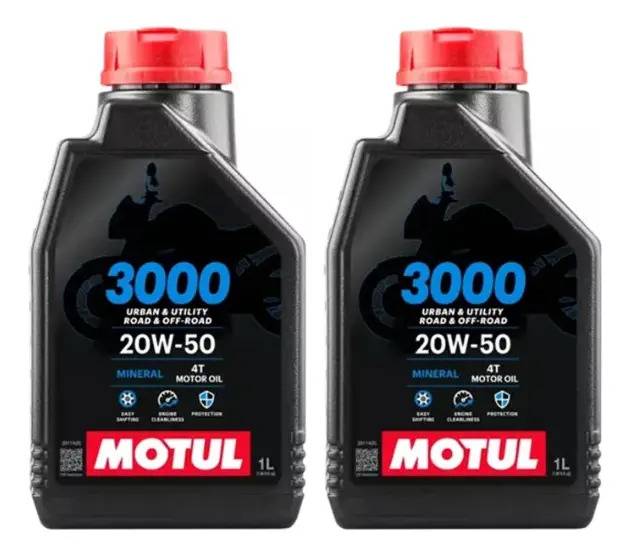 Set 2 Aceites Lubricante Motul 3000 20w50 Mineral Motos 2l4t