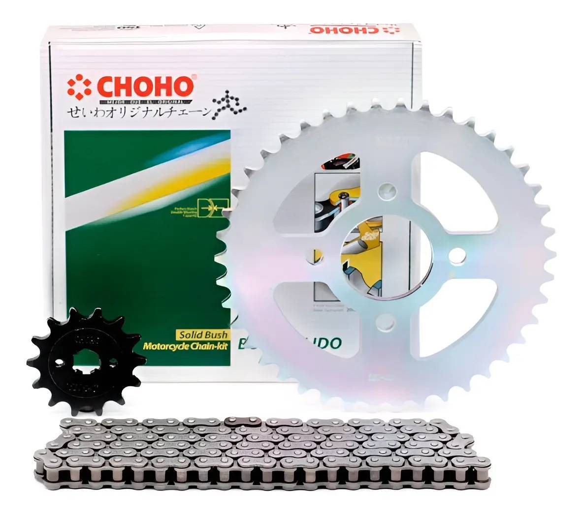 Kit De Arrastre Para Honda Nxr 125 Bros 125 Reforzado Choho Plateado