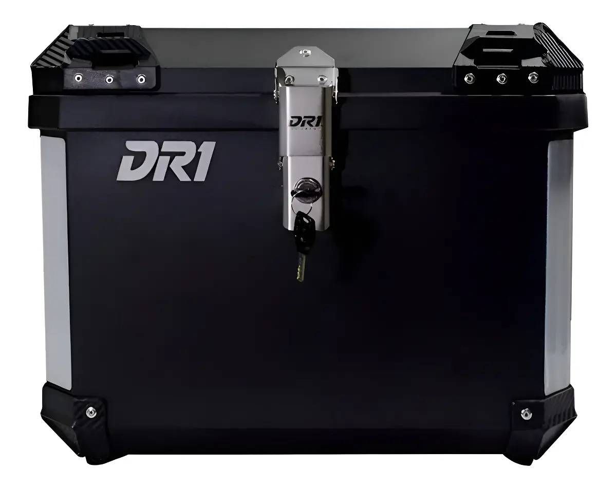 Baúl Maletero Moto Dr1 70 Litros Desmontable Con Espaldar Negro