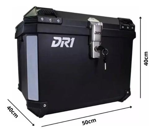 Baúl Maletero Moto Dr1 70 Litros Desmontable Con Espaldar Negro 2