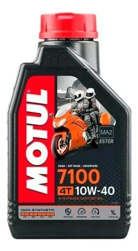 Aceite Lubricante Moto 4t 7100 10w40 100% Sintetico Motul 1l 2
