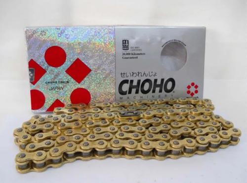 Cadena Moto 520 Oring 120l Reforzada Repuesto Choho Dorado 2
