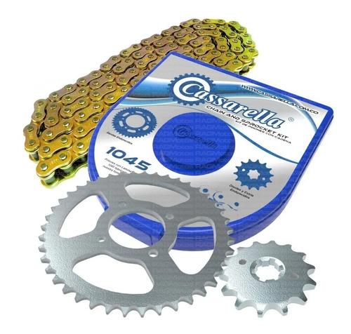 Kit De Arrastre Suzuki Gixxer 250 Reforzado Cassarella Dorada