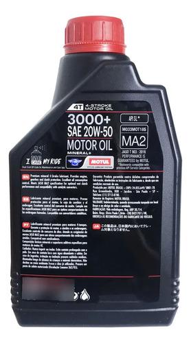 Set 2 Aceites Lubricante Motul 3000 20w50 Mineral Motos 2l4t 4