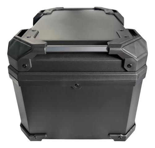 Baul Maletero Dr1 45 Litros Thunder Con Espaldar Doble Chapa Negro 8