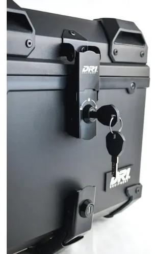 Baul Maletero Dr1 45 Litros Thunder Con Espaldar Doble Chapa Negro 4