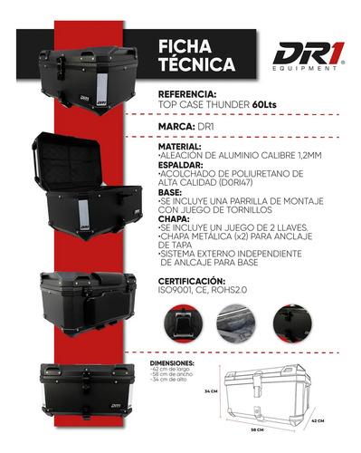 Maletero Dr1 Top Case Thunder 60 Lt Negro 6