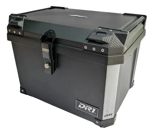 Baúl Maletero Moto Dr1 70 Litros Desmontable Con Espaldar Negro 7