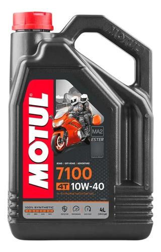 Aceite Motul 7100 10w40 100% Sintético Para Motocicletas, 4 Litros, Galón 2
