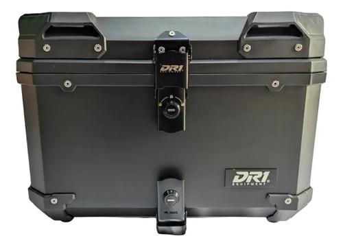 Baul Maletero Dr1 57 Litros Thunder Con Espaldar Doble Chapa Negro 2