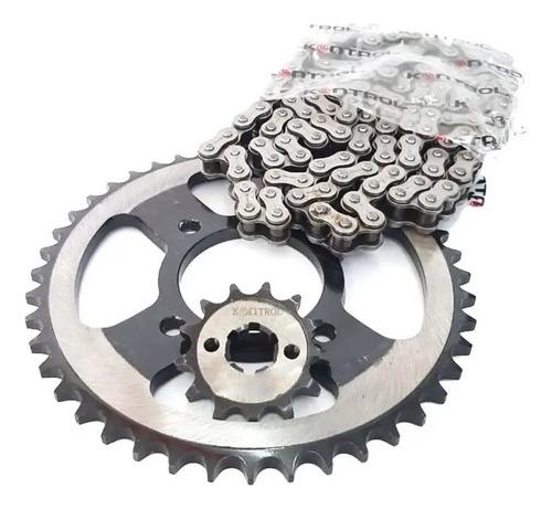 Kit De Arrastre Akt Sl125 Nkd125 Reforzado Original Kn Dorado 3