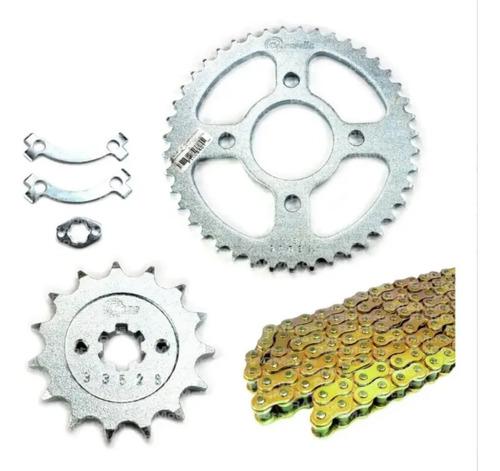 Kit Arrastre Bajaj Mrx 125 150 Concavo Refuerzo Cassarella Dorado 2