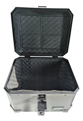 Baul Maletero Dr1 45 Litros Thunder Con Espaldar Doble Chapa Negro 11