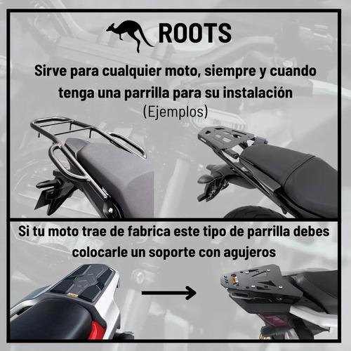 Baúl Maletero Moto Dr1 70 Litros Desmontable Con Espaldar Negro 9
