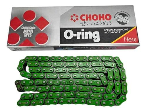 Cadena Moto 520 Oring 120l Reforzada Repuesto Choho Verde 2