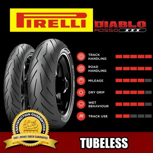Llanta Trasera Para Moto Pirelli Diablo Rosso Iii Sin Cámara De 140/70r17 H 66 X 1 Unidad 5