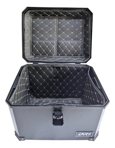 Baúl Maletero Moto Dr1 70 Litros Desmontable Con Espaldar Negro 5