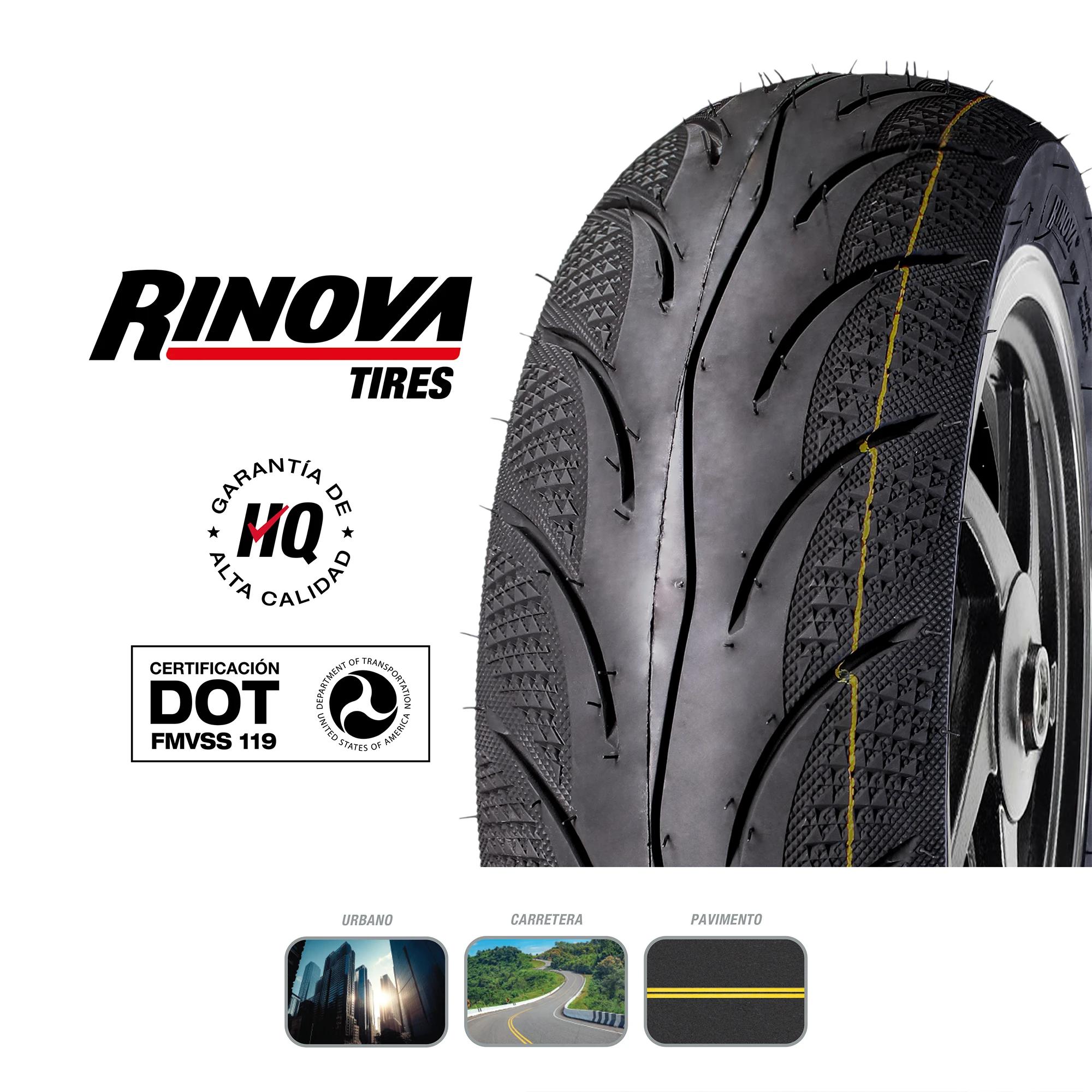 Llanta Moto Scooter 120/70-12 RT-147 RINOVA 58J Reforzada Sellomatic 5