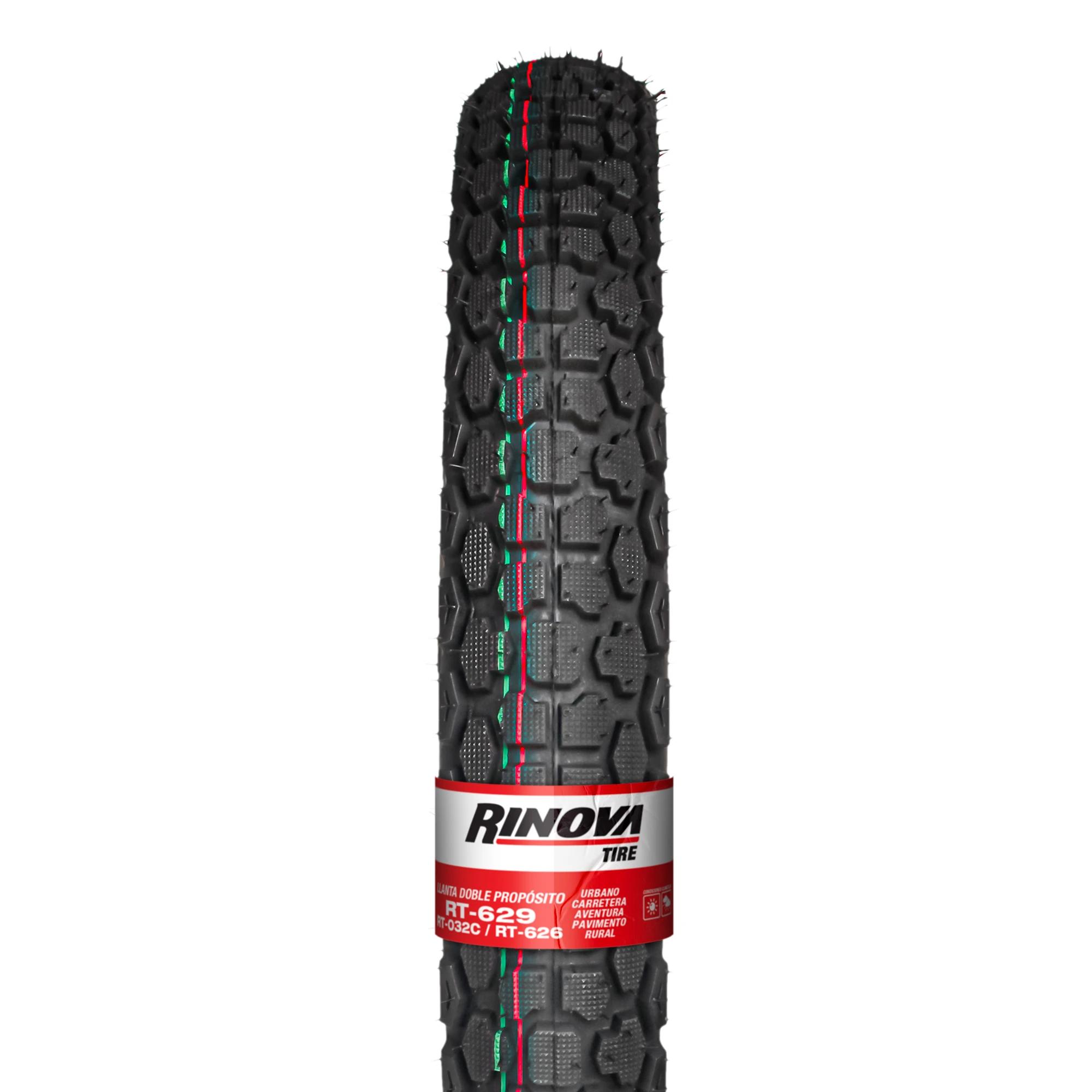 Llanta Moto Doble Propósito 275-17 Rinova RT-629 TT 50L