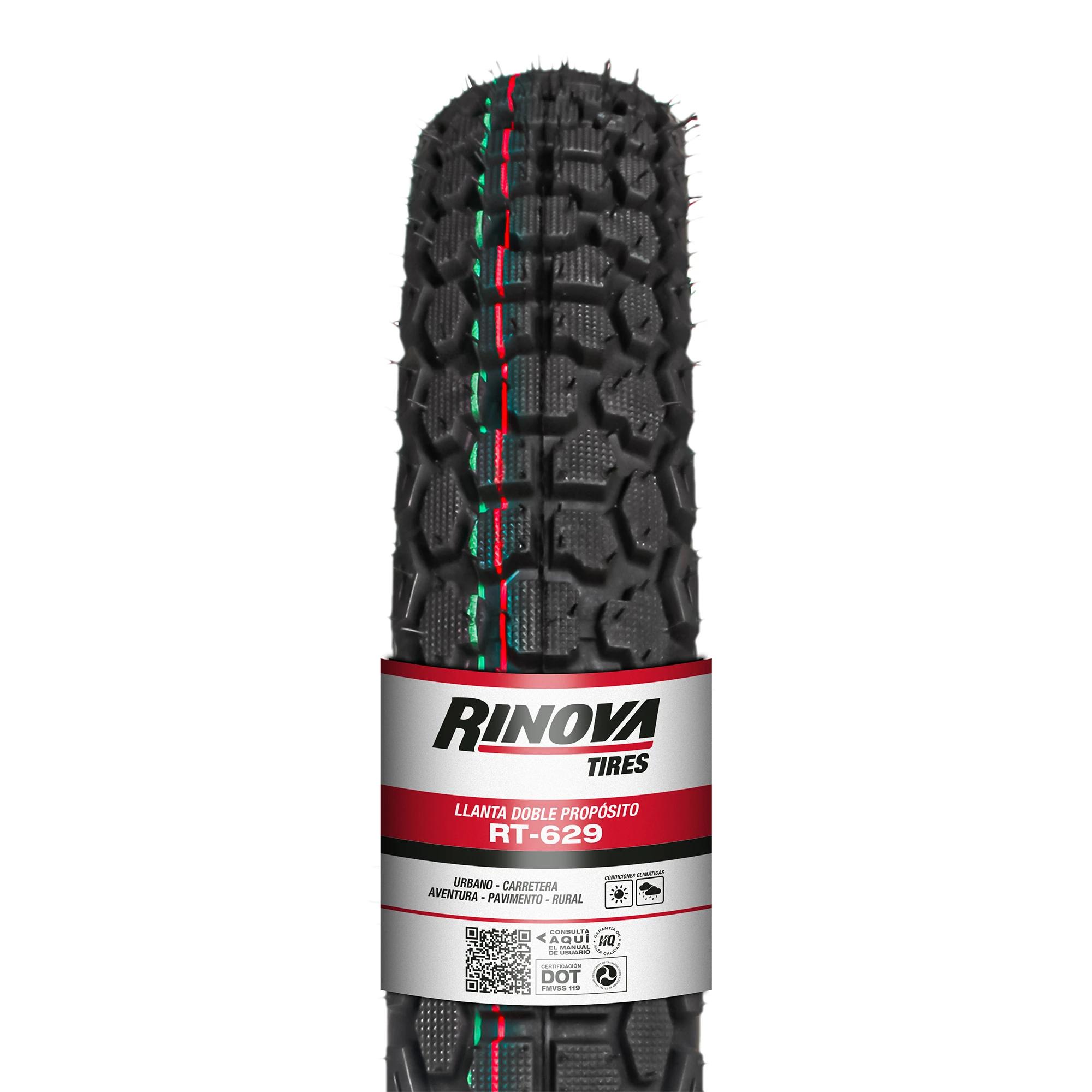 Llanta Moto Doble Propósito 300-18 Rinova Tires RT-629 TT 55L