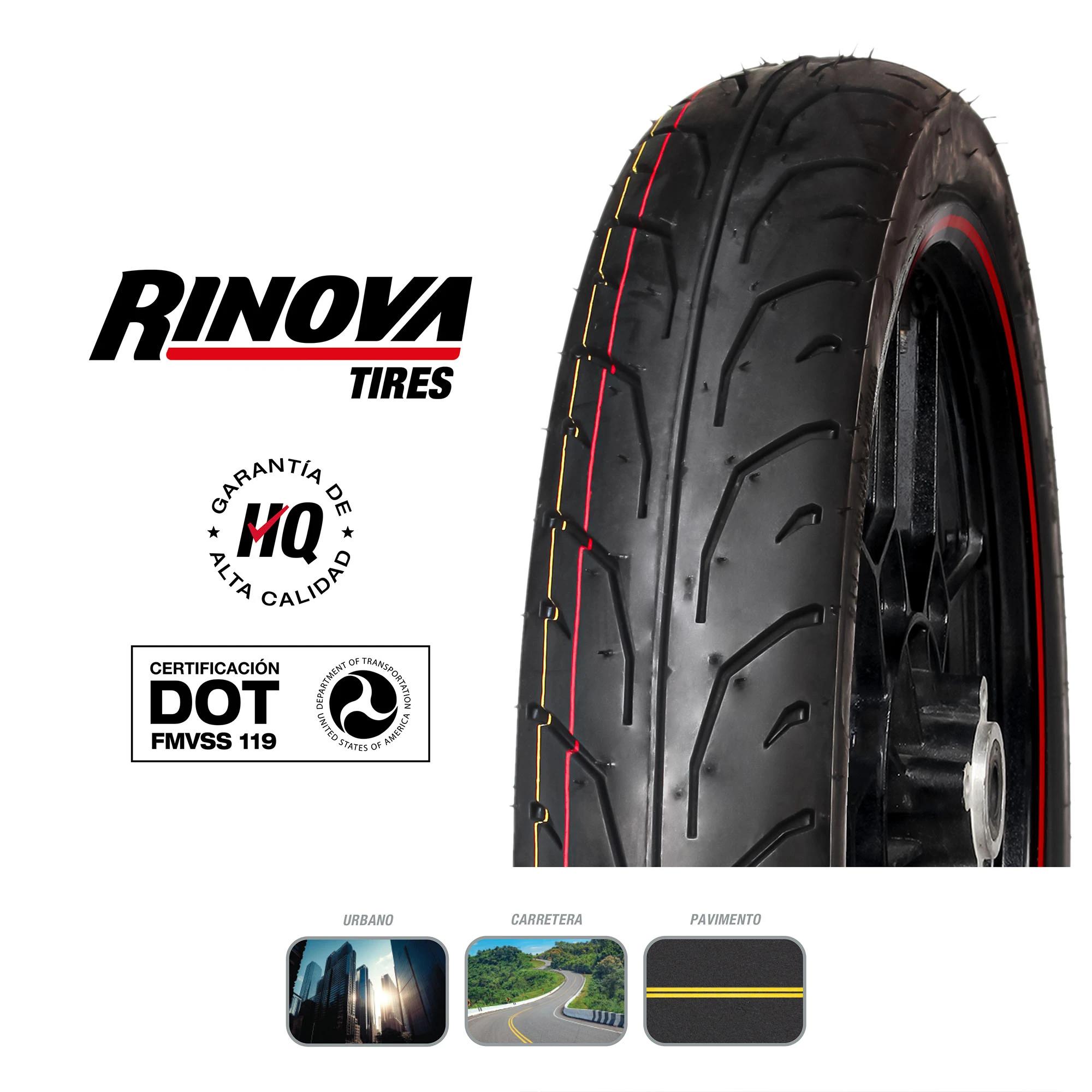 Llanta 90/80-17 RT-168 REINF TL 52L RINOVA TIRES 5