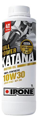 Aceite Lubricante Moto Ipone Katana 100% Sintetico 10w30 1l