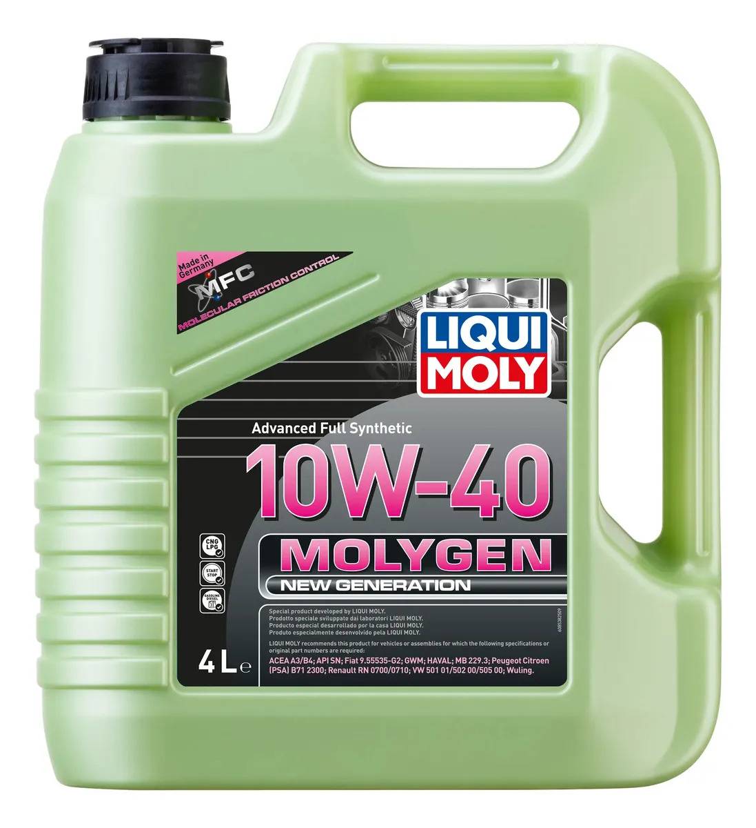 Aceite 10w-40 Hc Molygen New Generatión Dual Liqui Moly 4l