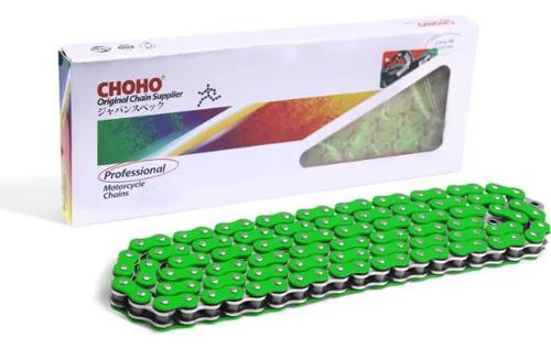 Cadena Moto 520 Oring 120l Reforzada Repuesto Choho Verde