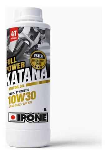 Aceite Lubricante Moto Ipone Katana 100% Sintetico 10w30 1l