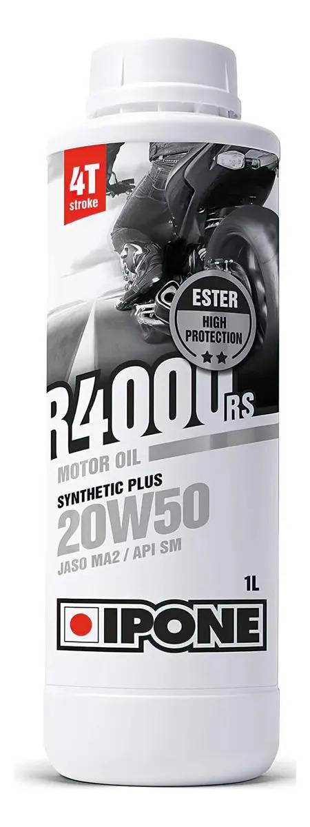 Aceite Lubricante Sintético De Moto Para Motor Ipone R4000 Rs 4t 20w-50 - 1 Litro