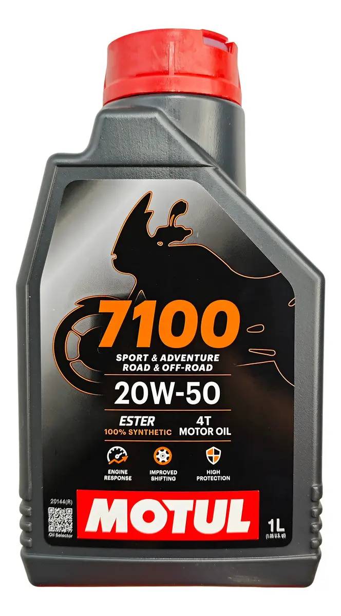 Aceite De Moto Y Cuatriciclos 20w-50 Full Sintético Motul 4t 7100 1l