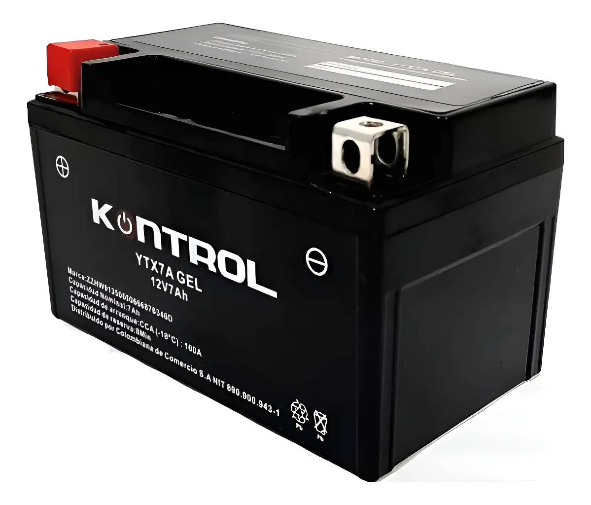 Batería Moto Akt 200 Jet 5 Jet 4 Xm 180 Kontrol Ytx7a Gel Izquierdo