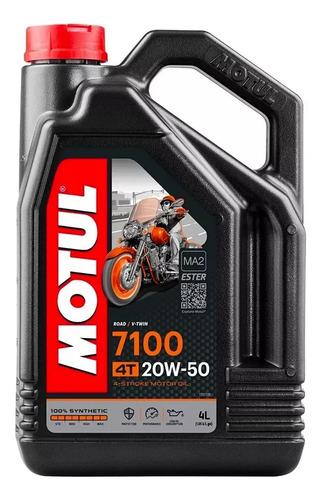 Aceite Para Motor Motul 7100 4t Sintético 20w-50 Para Motos Y Cuatriciclos
