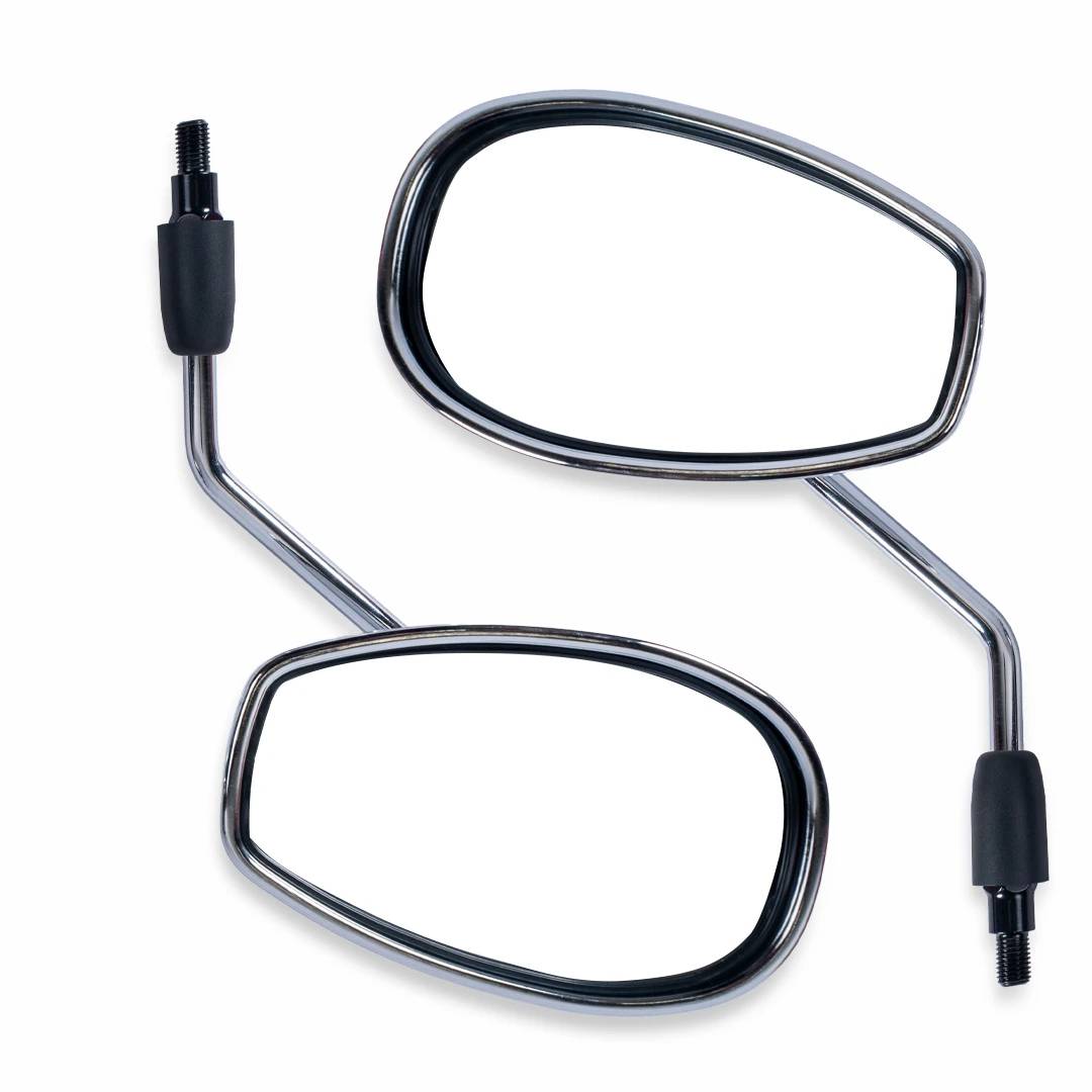 Juego de Espejos Cromados 10 mm Izquierdo y Derecho para Suzuki GN 125 Nova
