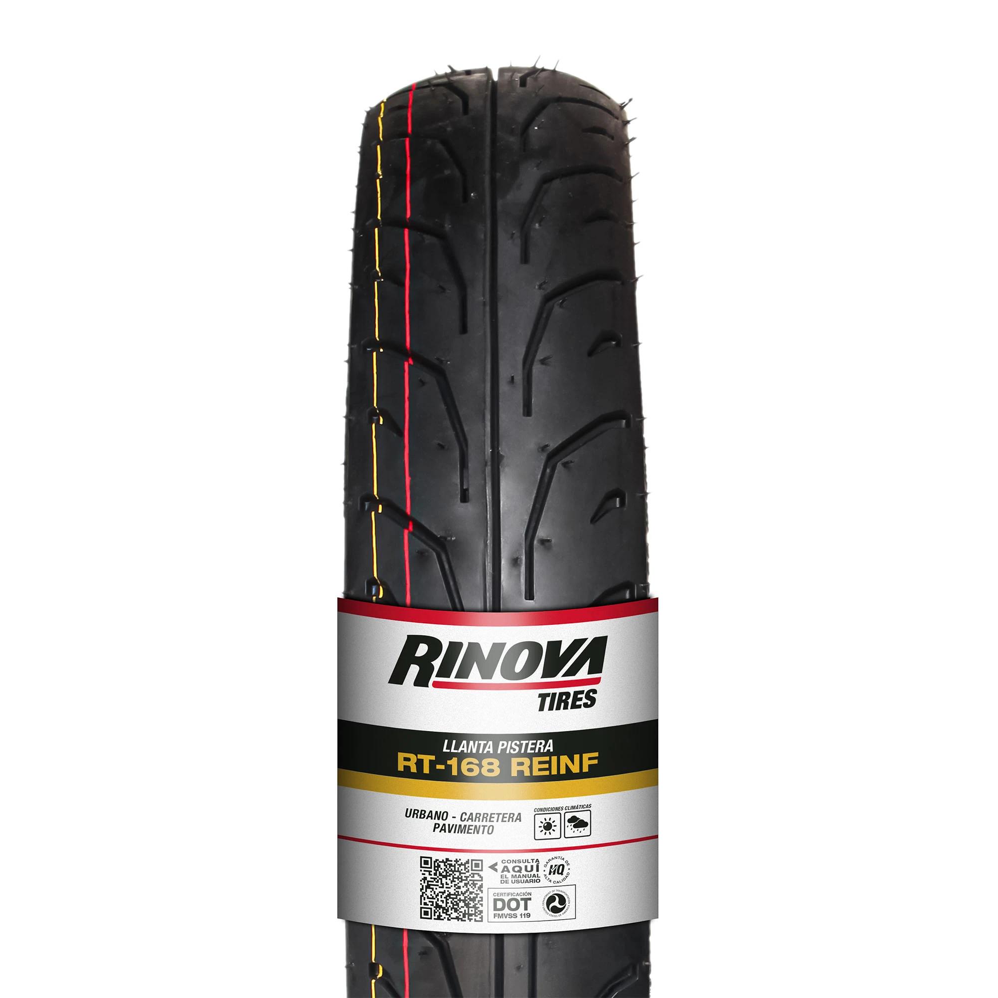 Llanta 90/80-17 RT-168 REINF TL 52L RINOVA TIRES